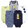 Hudson Baby Soft Cotton Sleeveless Bodysuits In Multi