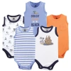 Hudson Baby Soft Cotton Sleeveless Bodysuits In Multi