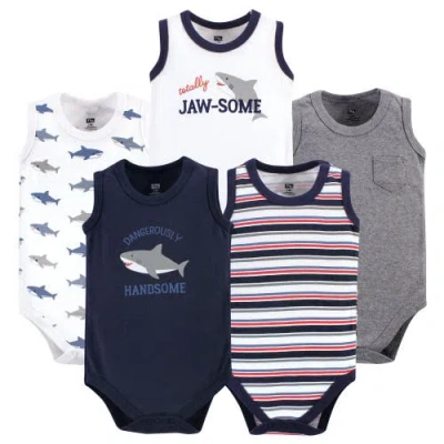Hudson Baby Soft Cotton Sleeveless Bodysuits In Multi