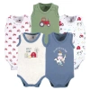 Hudson Baby Soft Cotton Sleeveless Bodysuits In Multi