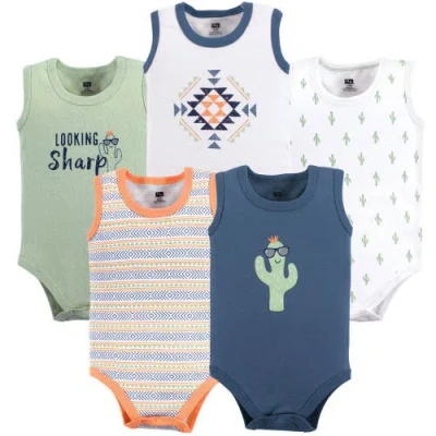 Hudson Baby Soft Cotton Sleeveless Bodysuits In Multi