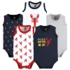 Hudson Baby Soft Cotton Sleeveless Bodysuits In Multi