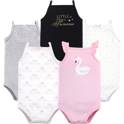 Hudson Baby Soft Cotton Sleeveless Infant Bodysuits In Multi