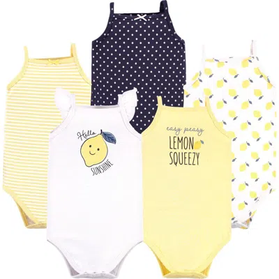 Hudson Baby Soft Cotton Sleeveless Infant Bodysuits In Multi