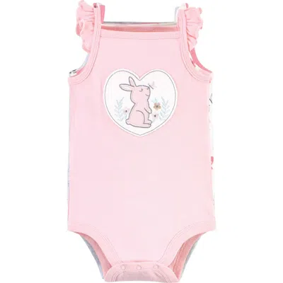 Hudson Baby Soft Cotton Sleeveless Infant Bodysuits In Multi
