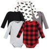 Hudson Baby Thermal Long Sleeve Bodysuits In Multi
