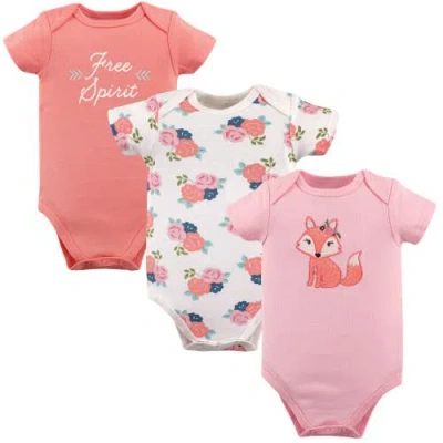 Hudson Baby Triple Pack Of Soft Cotton Bodysuits In Blue