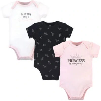 Hudson Baby Triple Pack Of Soft Cotton Bodysuits In Black