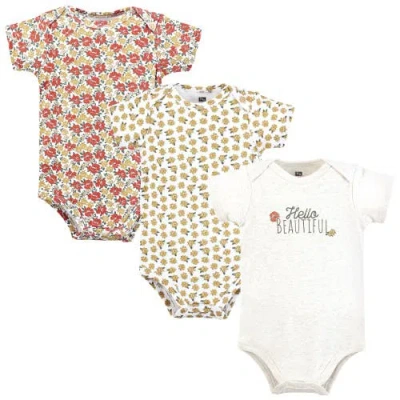 Hudson Baby Triple Pack Of Soft Cotton Bodysuits In Animal Print