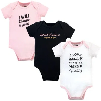 Hudson Baby Triple Pack Of Soft Cotton Bodysuits In Multi