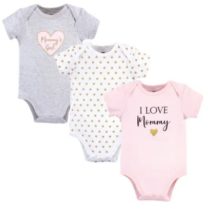 Hudson Baby Triple Pack Of Soft Cotton Bodysuits In Multi