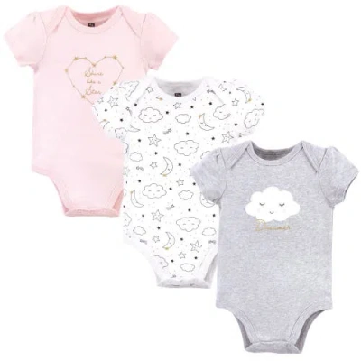 Hudson Baby Triple Pack Of Soft Cotton Bodysuits In Multi