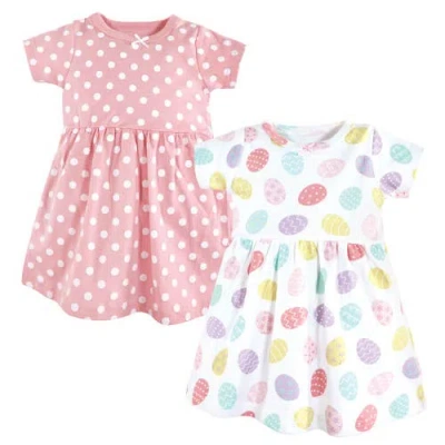 Hudson Baby Twin Pack Baby Dress Pack In Pink