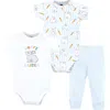 Hudson Baby Two Bodysuits & Matching Pants Apparel Set In Blue