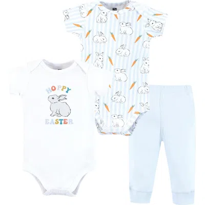 Hudson Baby Two Bodysuits & Matching Pants Apparel Set In Blue