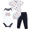 Hudson Baby Two Bodysuits & Matching Pants Apparel Set In Multi