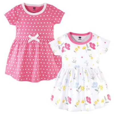 Hudson Baby Kids'  Two Pack Baby Dress Set In Pink