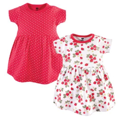 Hudson Baby Kids'  Two Pack Baby Dress Set In Red