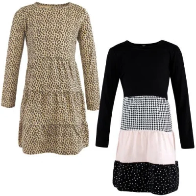Hudson Baby Two Pack Of Long-sleeve Dress In Black