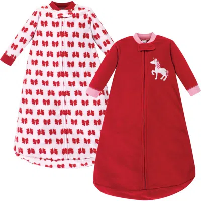 Hudson Baby Warm Fleece Sleep Bag With Arm Coverage In Red