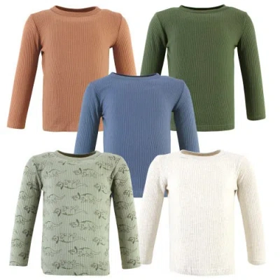 Hudson Baby Warm Long-sleeve T-shirt Collection 5-pack In Multi