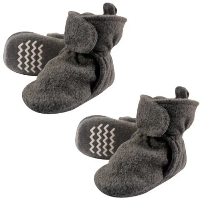 Hudson Baby Kids'  Warm Plush Slippers In Gray