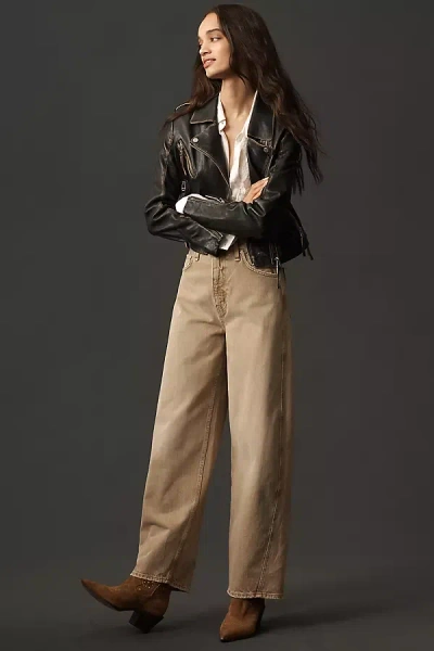Hudson Bailey High-rise Relaxed Barrel Jeans In Brown