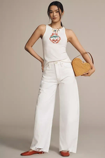 Hudson Bailey High-rise Relaxed Barrel Jeans In White