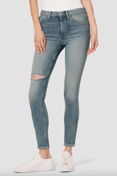 Hudson Barbara High Rise Super Skinny Ankle Jeans In Our Love In Blue
