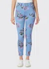 Hudson Barbara Skinny Ankle Jeans In Blurred Floral In Multi