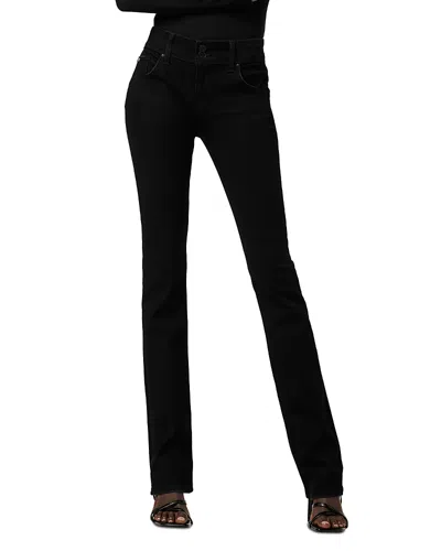 Hudson Beth Mid Rise Baby Bootcut Jeans In Black