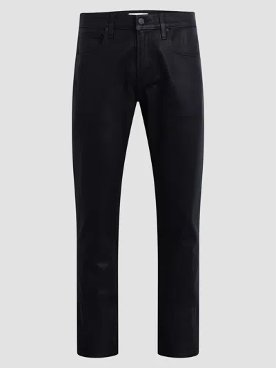 Hudson Blake Coated Slim Straight Jeans In Black