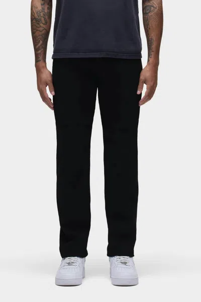 Hudson Blake Slim Straight Stretch Denim Jean In Raven In Black
