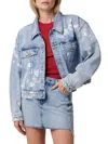 Hudson Brea Swing Trucker Jacket In Pigment Explosion In Blue