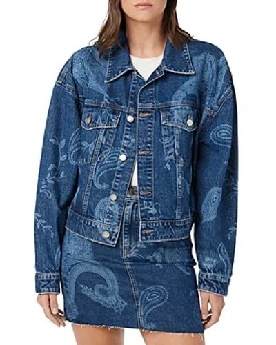 Hudson Brea Swing Trucker Jacket In Laser Paisley