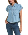Hudson Women's Denim Cropped Shirt In Multi
