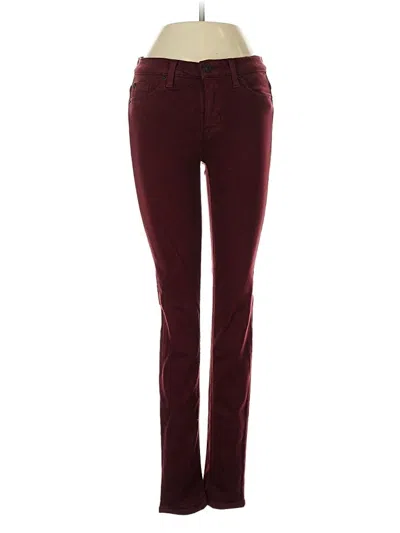 Pre-owned Hudson Casual Pants In Burgundy