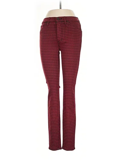 Pre-owned Hudson Casual Pants In Burgundy