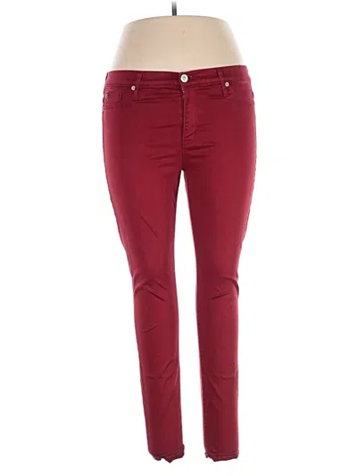 Pre-owned Hudson Casual Pants In Burgundy