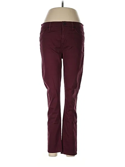 Pre-owned Hudson Casual Pants In Burgundy