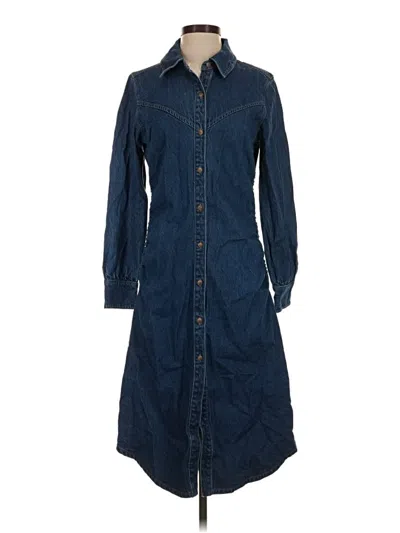 Pre-owned Hudson Coat In Blue