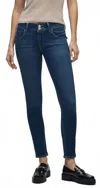 Hudson Collin Mid-rise Skinny Jeans In Blue In Blue