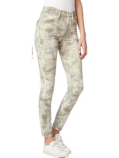 Hudson Collin Womens High Rise Tie-dye Skinny Jeans In Multi