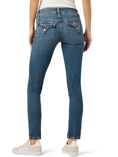 Hudson Collin Womens Mid-rise Ankle Skinny Jeans In Blue