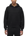Hudson Cotton Cashmere Double Knit Hoodie In Black