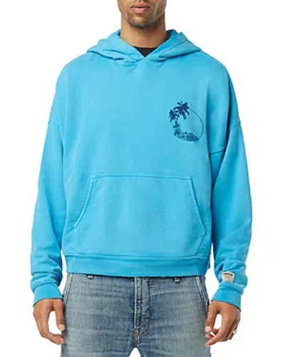 Hudson Cropped Hoodie In Ocean