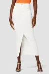 Hudson Jeans Reconstructed Midi Skirt In White