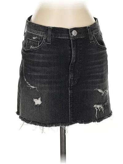 Pre-owned Hudson Denim Skirt In Black