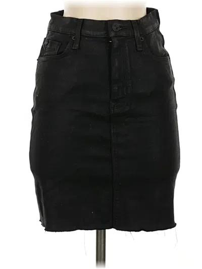 Pre-owned Hudson Denim Skirt In Black