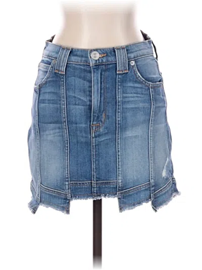 Pre-owned Hudson Denim Skirt In Blue